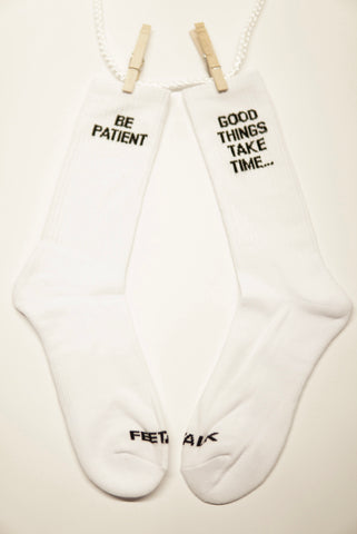 Socks: BP-09- Good Things Take Time, Be Patient